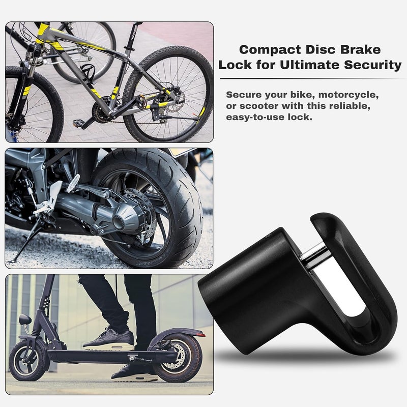 UP Security Disc Brake Lock for Motorcycle Accessories Heavy Duty Bike Bicycle Anti Theft Lock Compact Electric Scooter Ebike Powersports Wheel Hover Disc Locks (Black) - Image 4